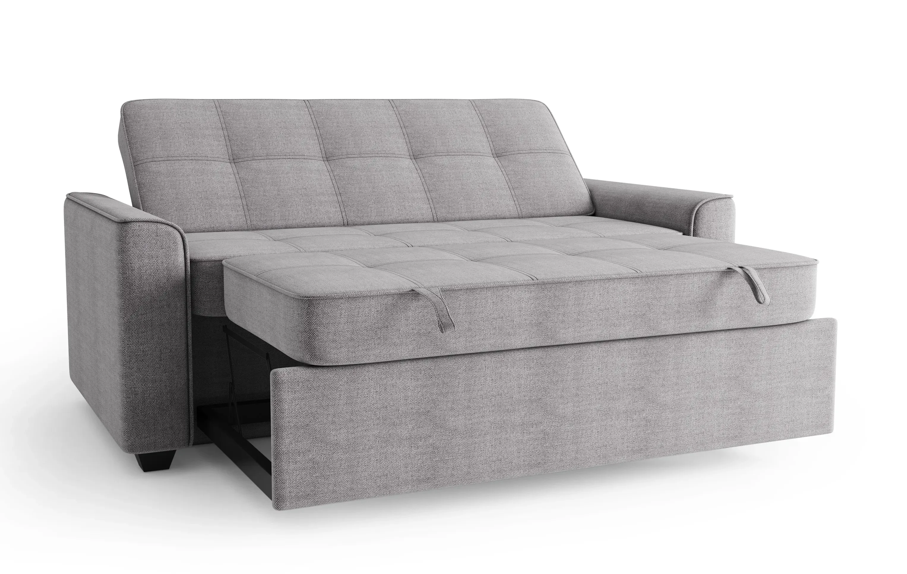 Grey Flex Sofa Bed with the pull-out bed extended forward